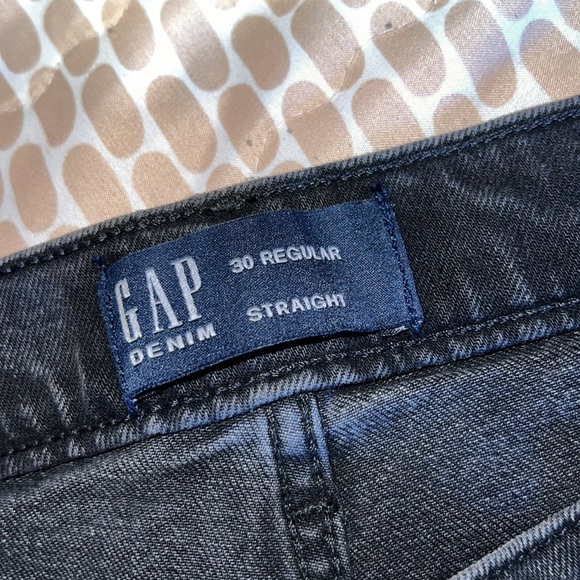 GAP STRAIGHT JEANS • SIZE 30 REGULAR • BLACK - Picture 5 of 6